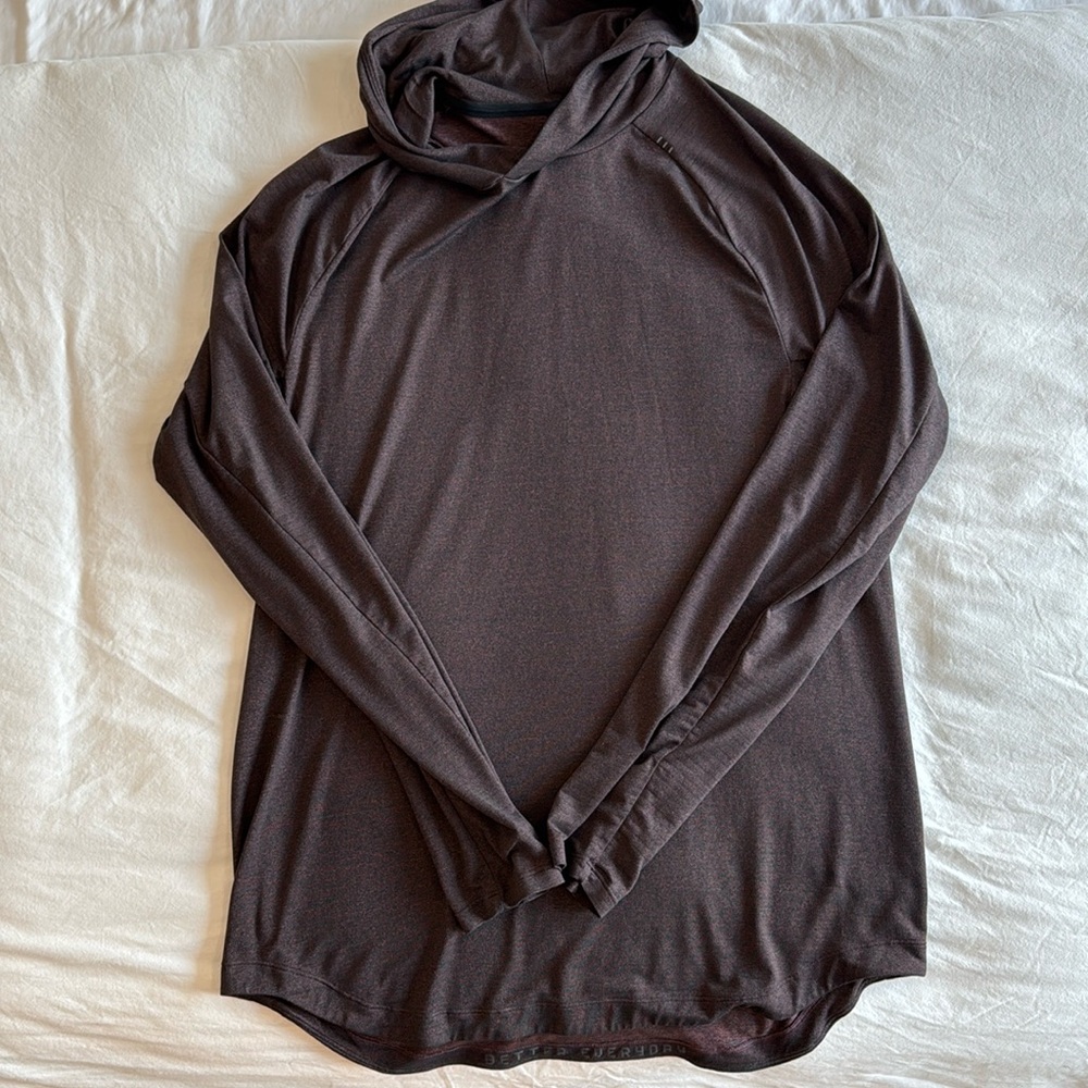 lululemon athletica Men's Long Sleeve Hooded Tee in Dark Brown